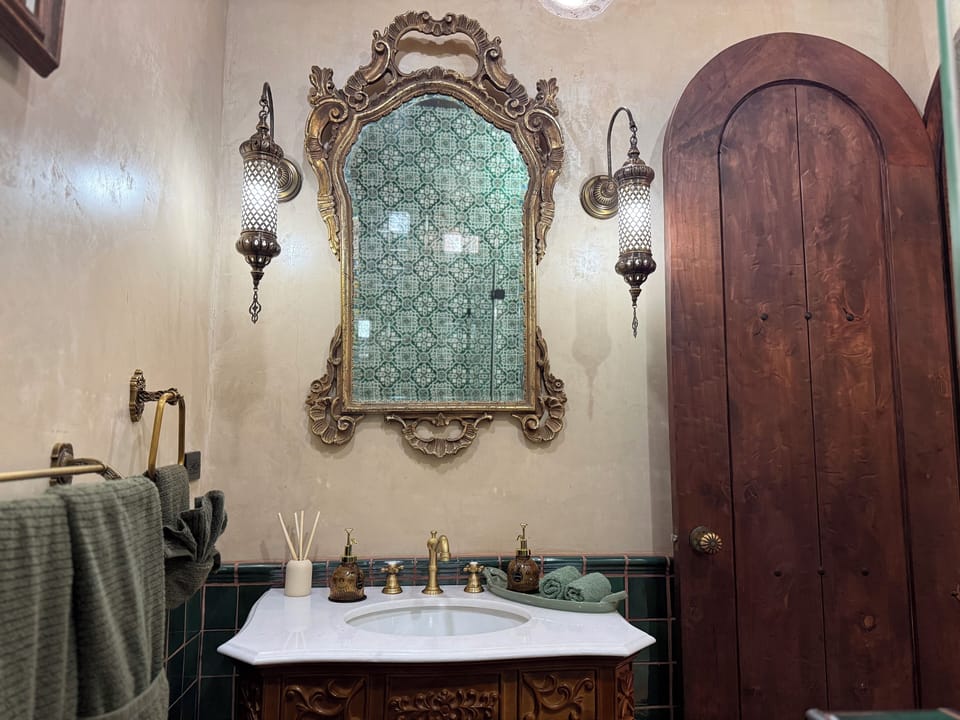 Luxury Double Room, Patio, Courtyard View | Bathroom | Shower, rainfall showerhead, hair dryer, towels