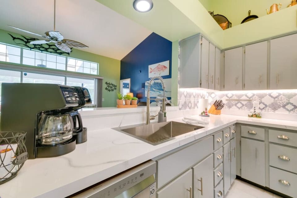 Kitchen | Quartz Counters | View to Living Room
