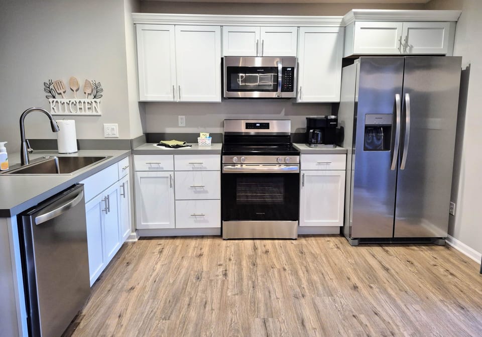 First Kitchen, fully stocked with all major appliances and cooking basics