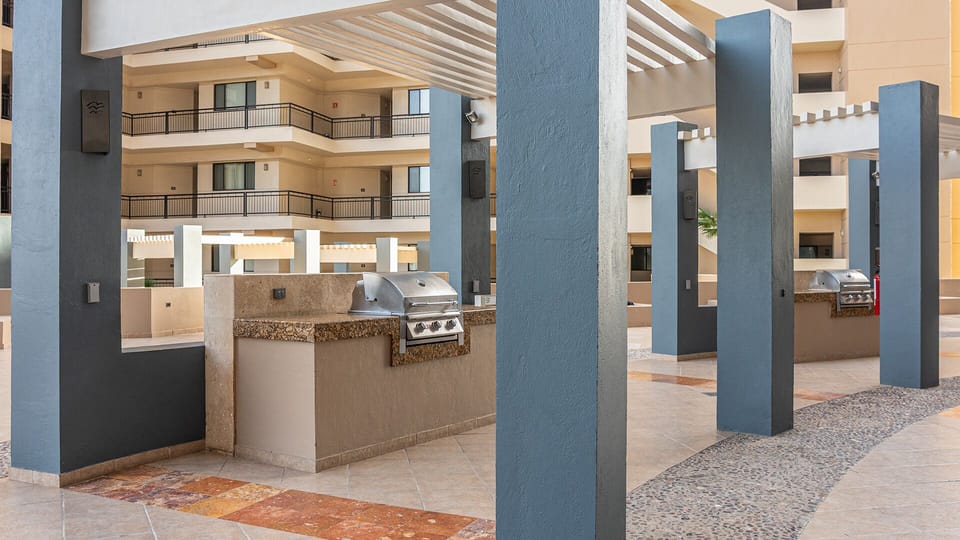 BBQ grill near unit