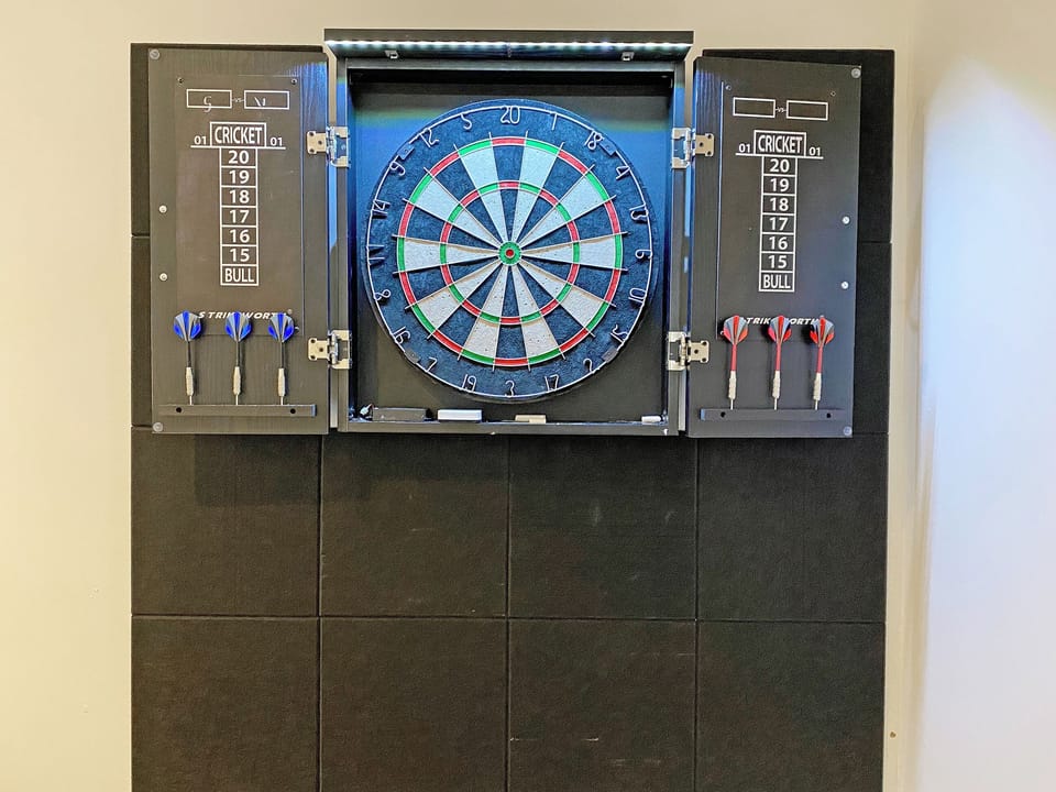 Illuminated dartboard | Beachside Cottage, Minehead