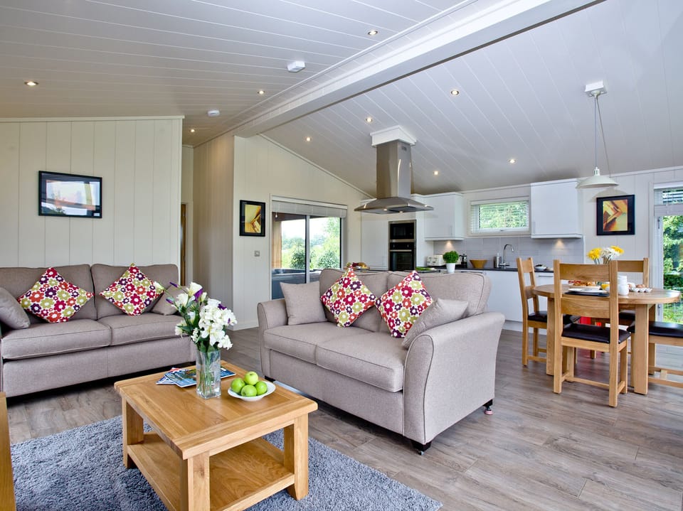Spacious open plan living area | Willow Lodge - South Downs Lodges, Hassocks