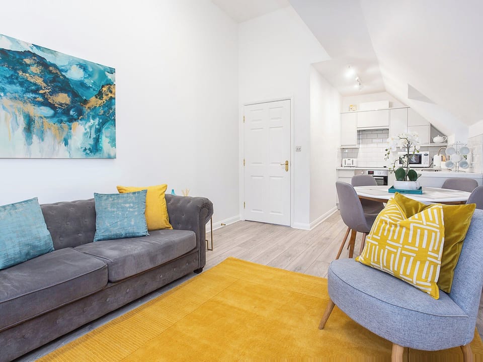 Open plan living space | Minsters Reach Apartment Three - York Boutique Lets, York
