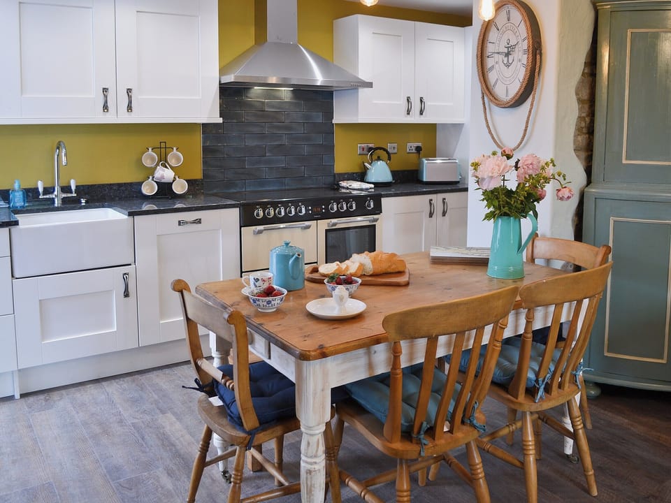 Kitchen and dining area | Rose Cottage, Beadnell