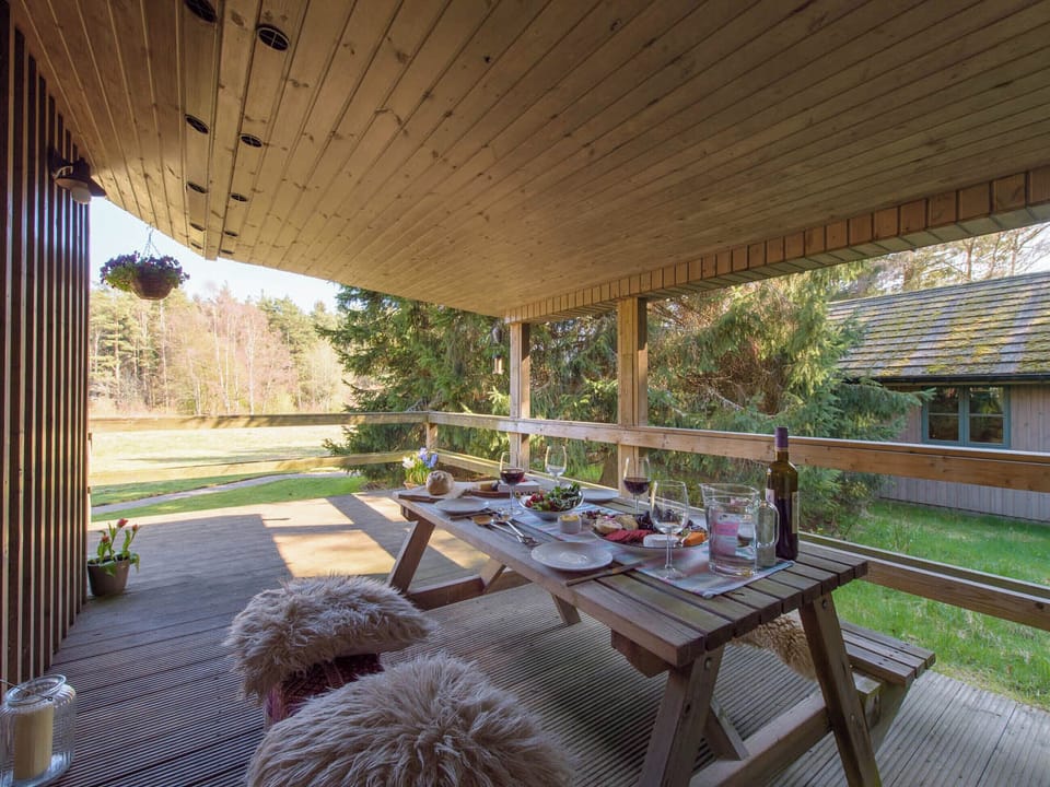Terrace | Clachnaben - Woodend Lodges, Glassel, near Banchory