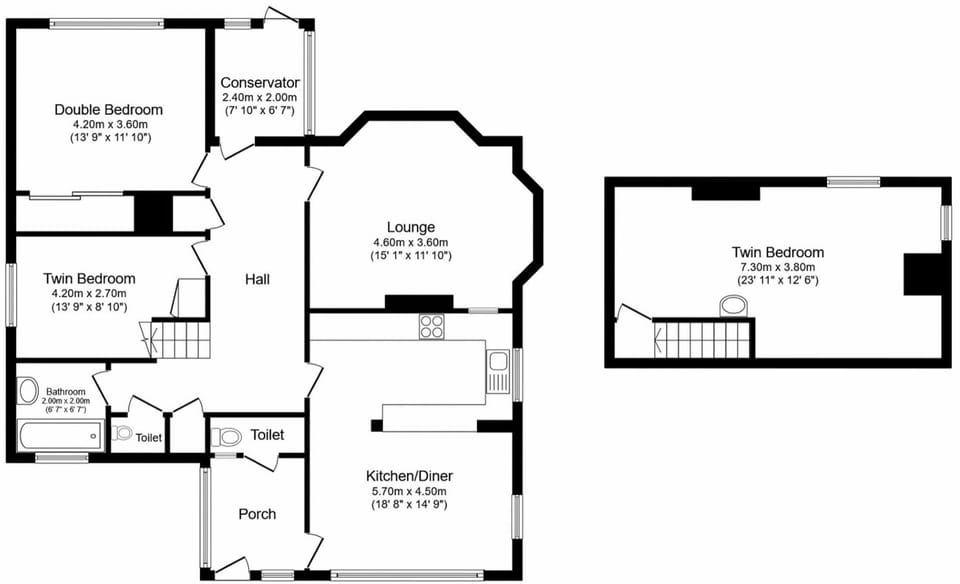 Floor plan | Whitestones, Limerstone, near Brightstone