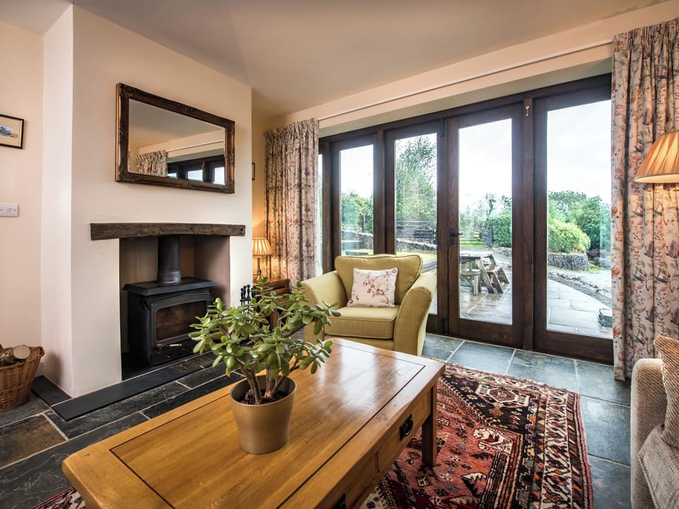 Living room | Barn Cottage at Mornacott - Mornacott Cottages, Bishops Nympton