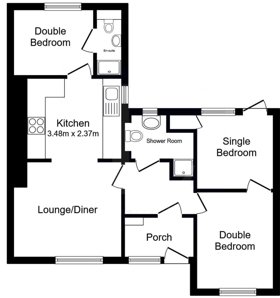Floor plan | Queen Bower Farm Lodge, Alverstone, near Sandown