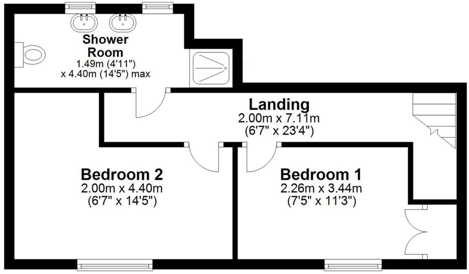 Floor plan | Harvey Cottage, Barney