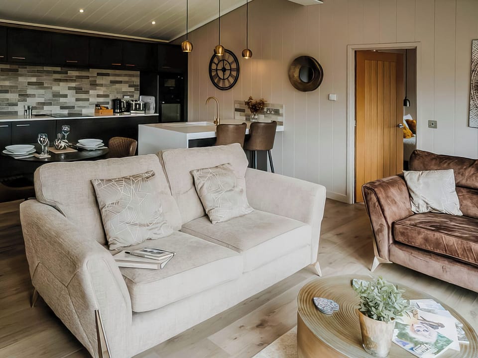 Open plan living space | Kiri - Bowland Retreat Lodges, Clitheroe