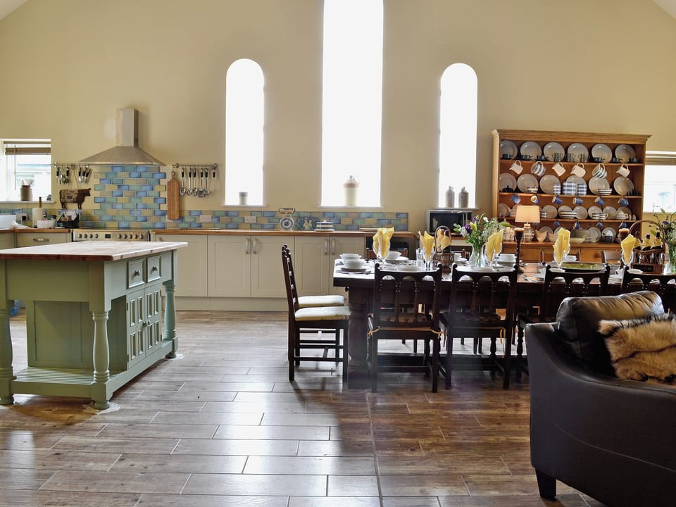 Open plan living/dining room/kitchen | The Old Cow Shed, Kidwelly