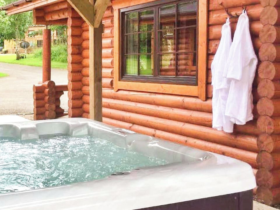 Hot tub | Hadrians Lodge - Felmoor Park, Felton, near Morpeth