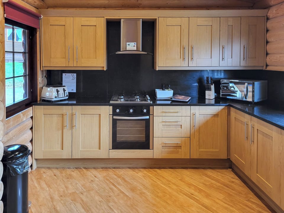 Kitchen | Tweed Log Cabin - Felmoor Park, Felton, near Morpeth