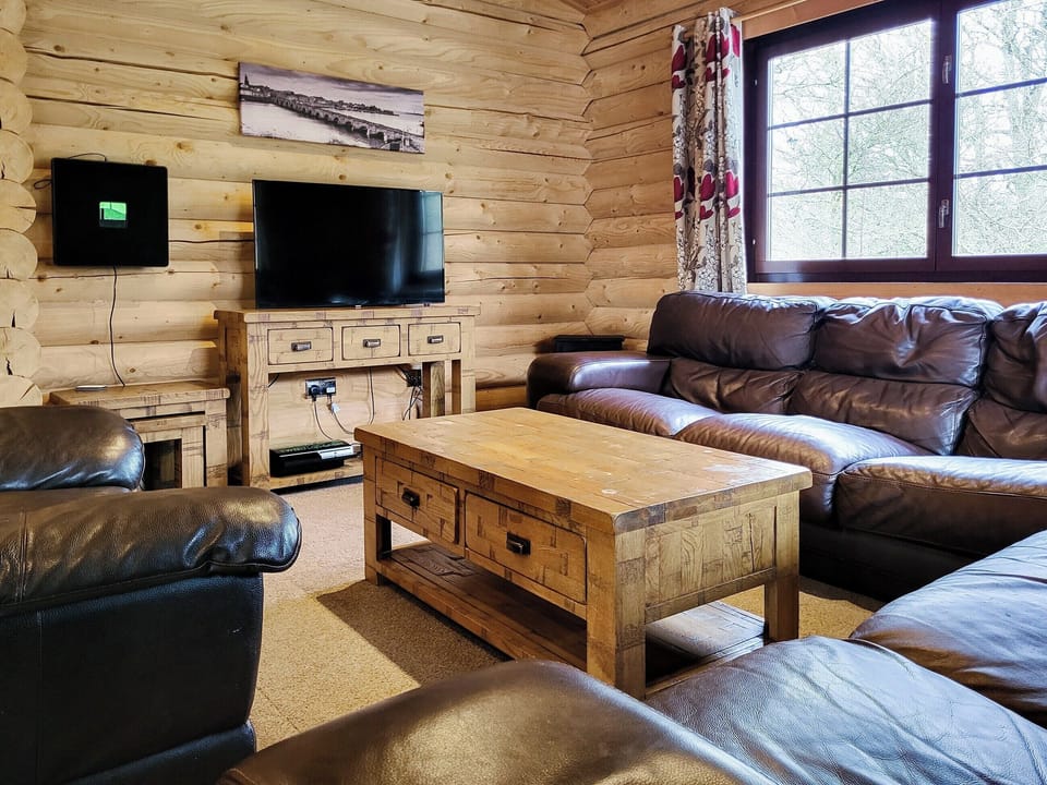 Living area | Tweed Log Cabin - Felmoor Park, Felton, near Morpeth