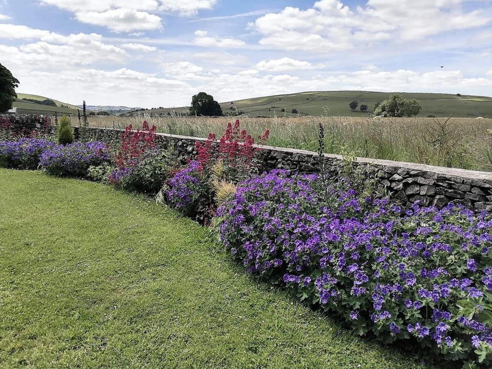 Large, well presented lawned garden | The Farmhouse - Cotterill Farm, Biggin by Hartington, near Buxton