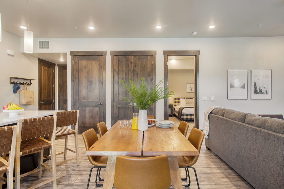 Dining table seats six. (Kestrel)
