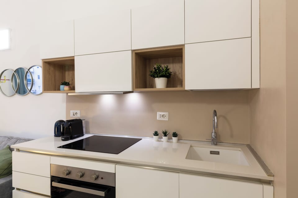 Standard Apartment, Balcony | Private kitchen | Full-size fridge, oven, stovetop, dishwasher