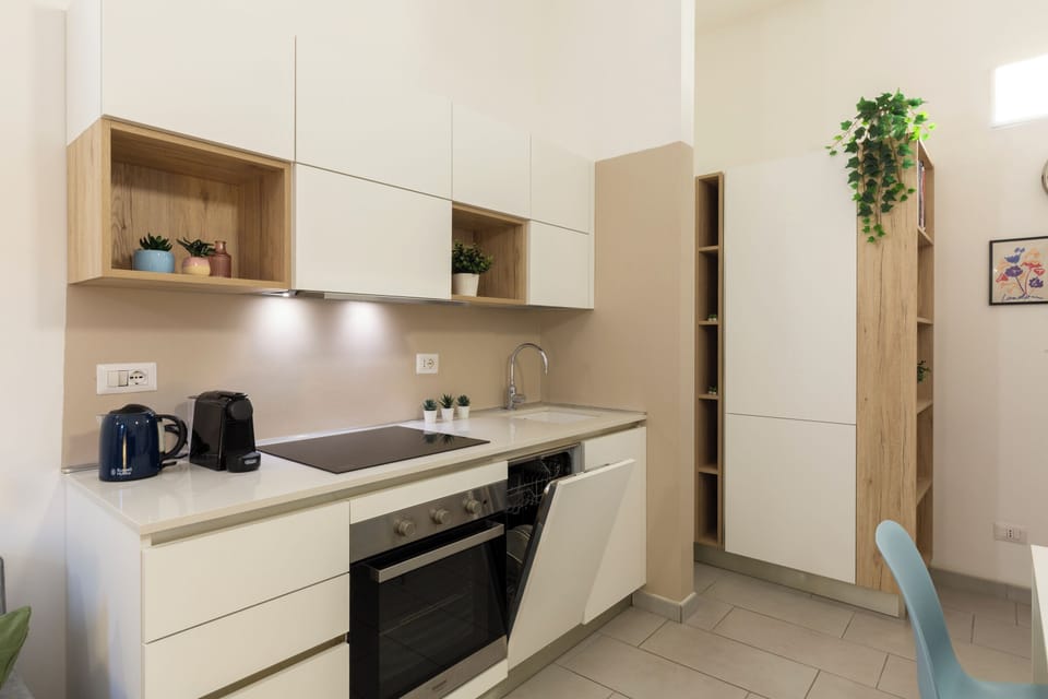 Standard Apartment, Balcony | Private kitchen | Full-size fridge, oven, stovetop, dishwasher