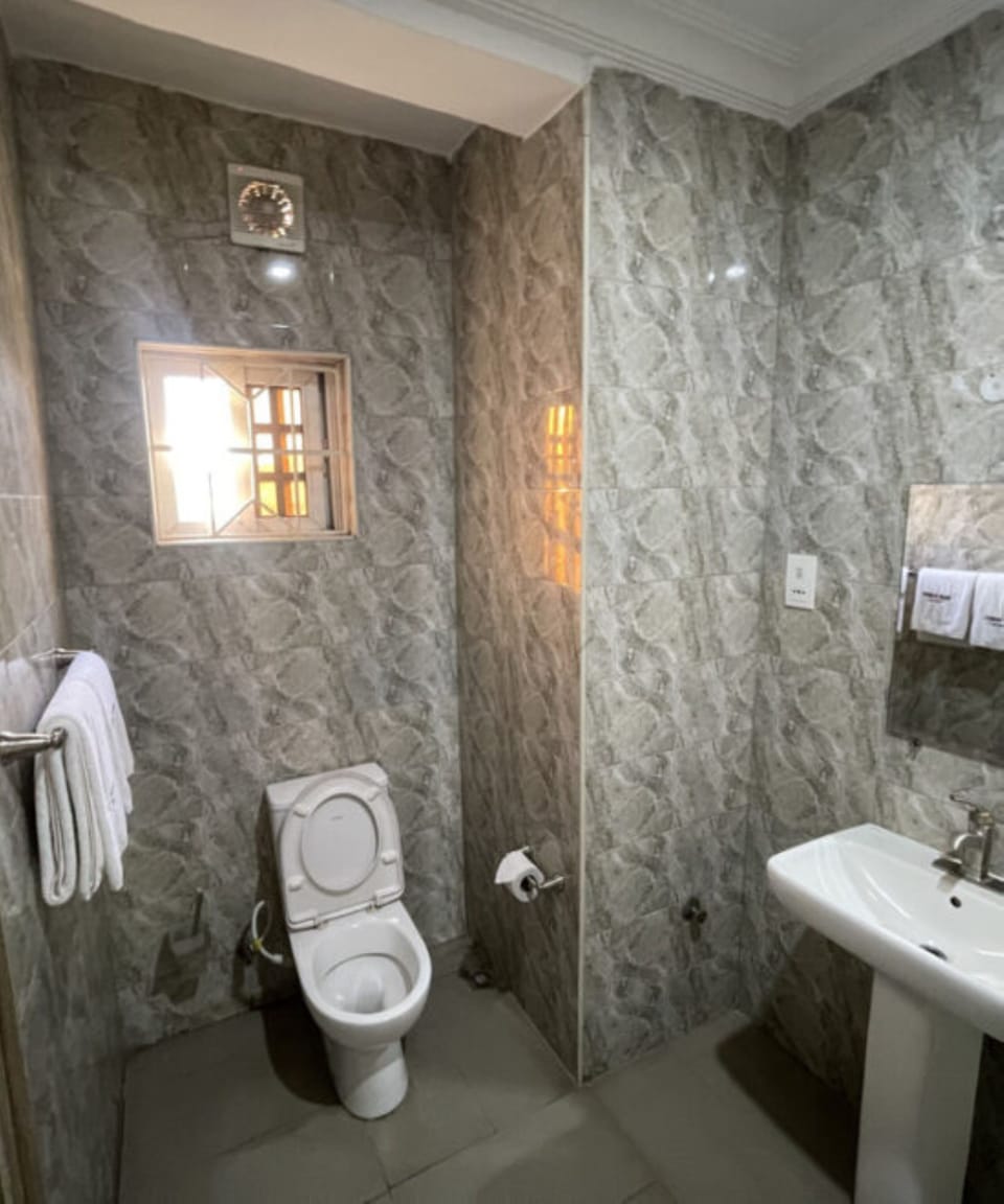 Towels, soap, shampoo