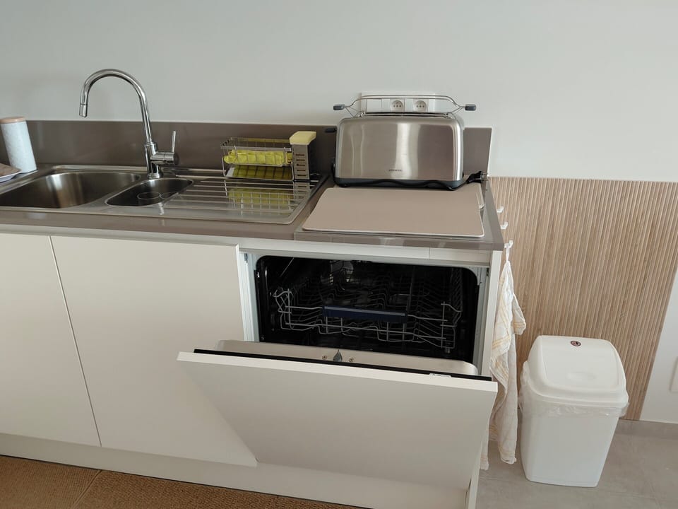 Apartment | Private kitchen | Microwave, highchair