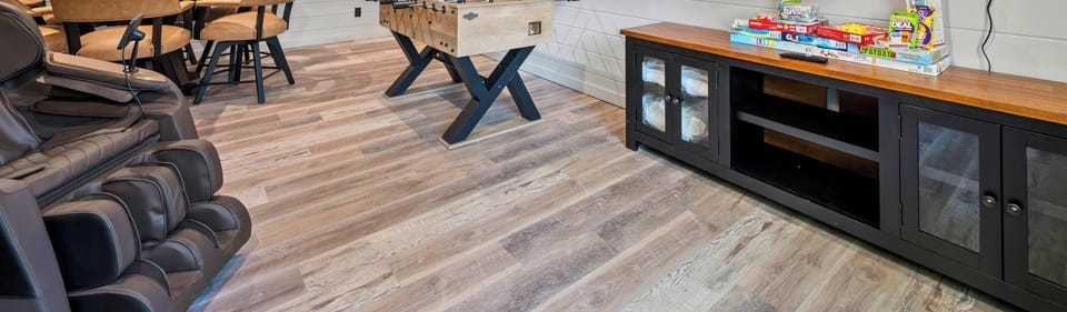 The game room adds a fun and social space where guests can play, relax, and enjoy a little friendly competition.