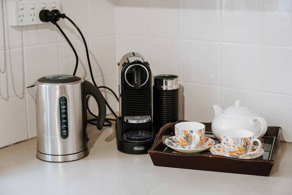 Start slow mornings with a Nespresso, enjoying a fresh brew before heading out.
