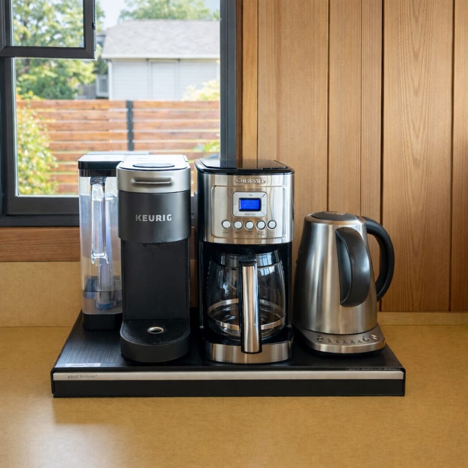 Coffee and Tea station - Both Kuerig, Ground Coffee, and Tea provided