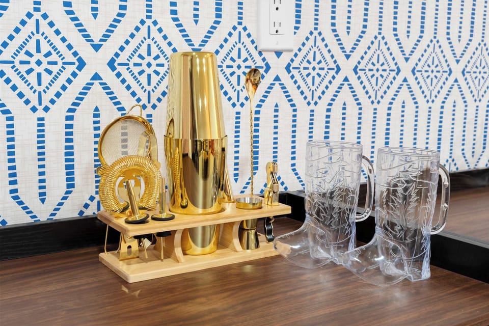 Sip, relax, repeat. Perfect for pre-dinner cocktails, evening unwinds, or a little liquid inspiration for your stay.