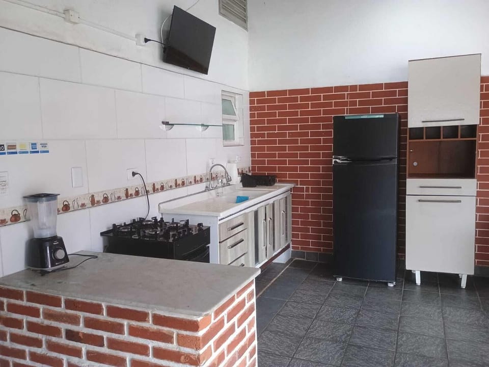 Fridge, oven, cookware/dishes/utensils