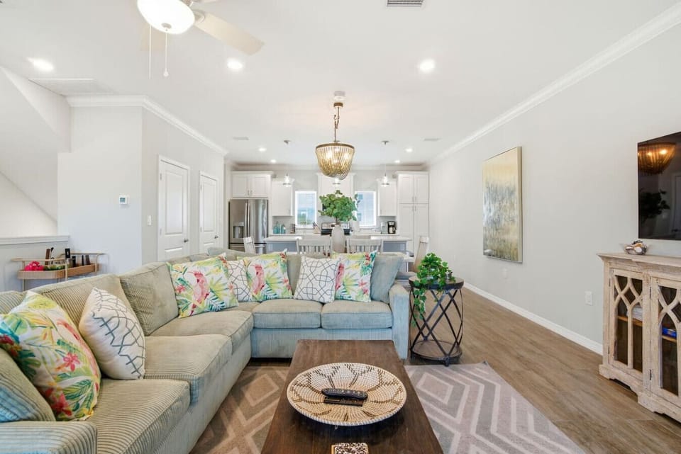 You`ll love curling up on this oversized sofa for a quiet movie night.