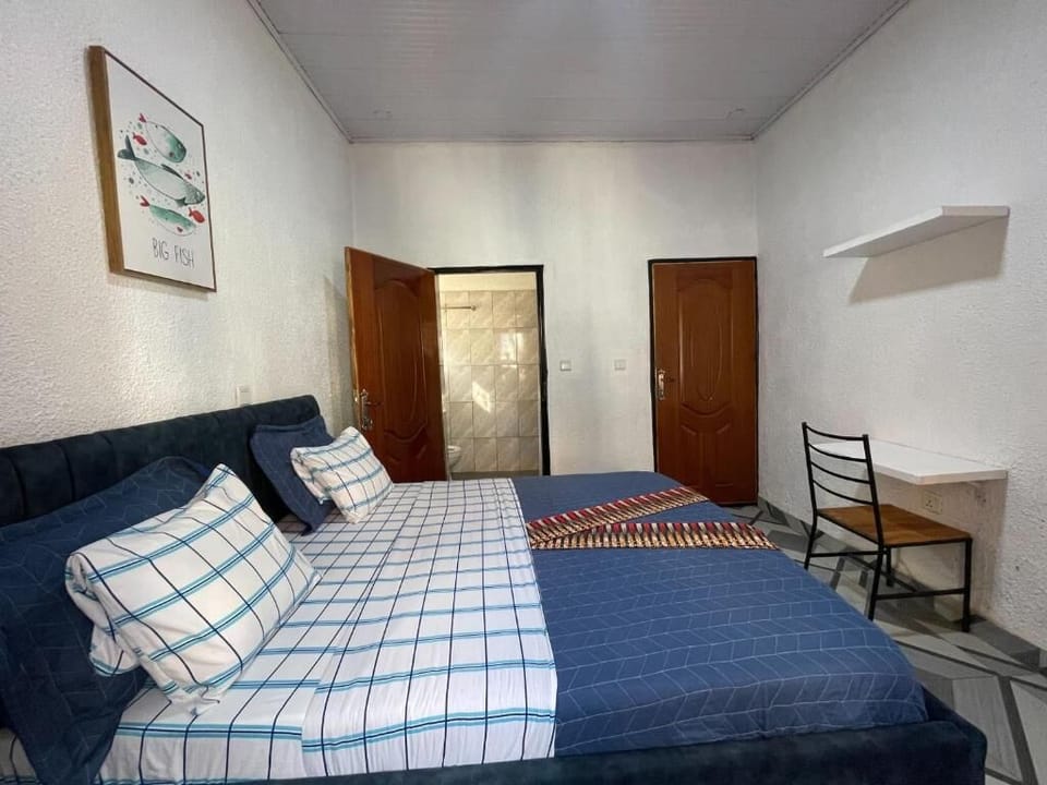 Desk, laptop workspace, iron/ironing board (on request), WiFi (free)