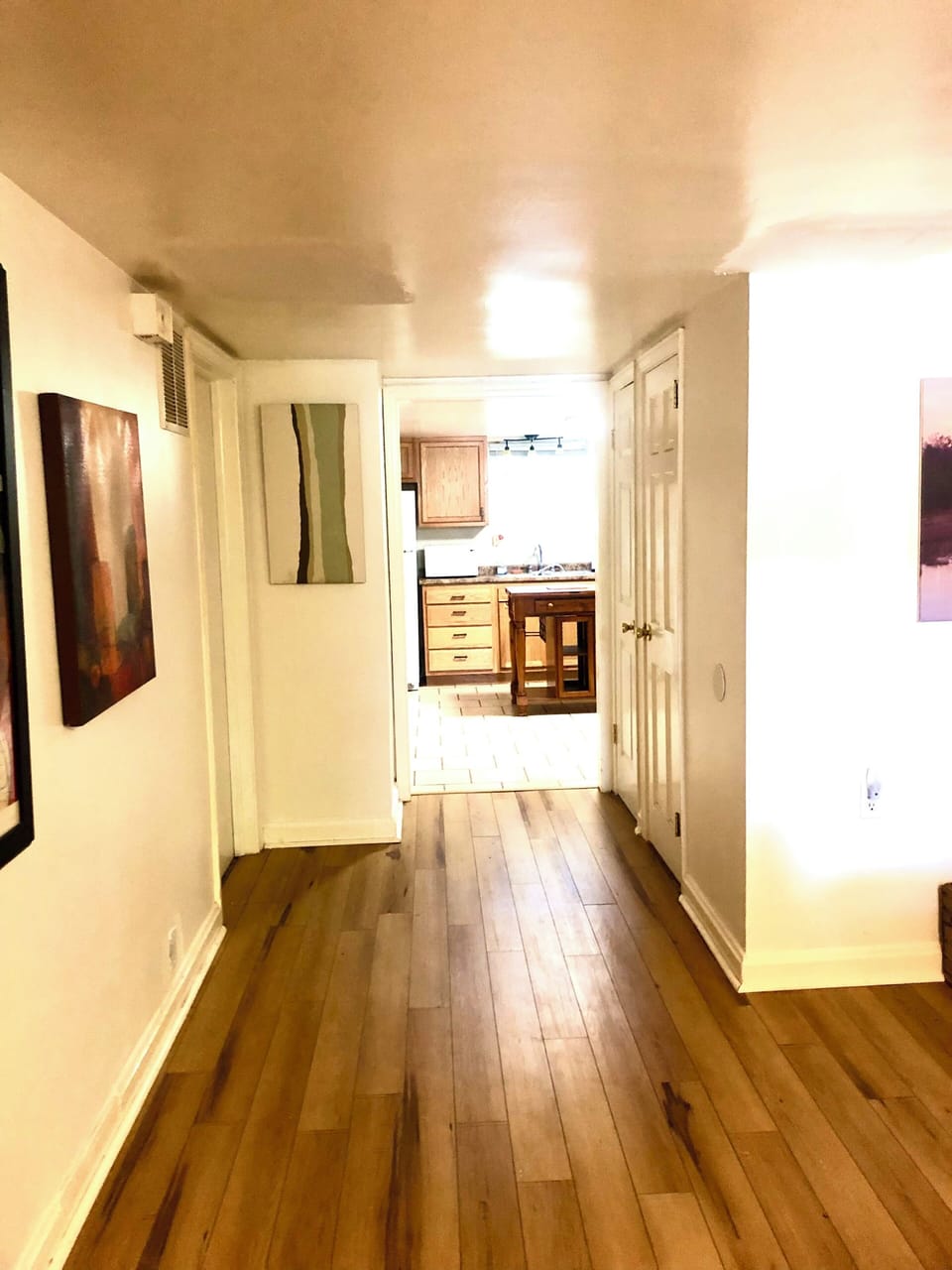 Hallway from living room to kitchen