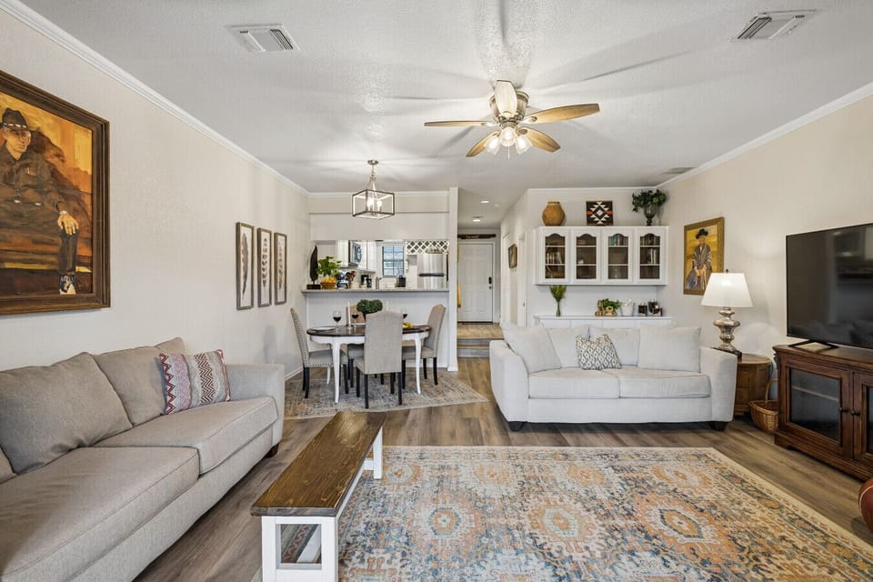 Living Room | Sofa Seating | Open Layout & Dining Area