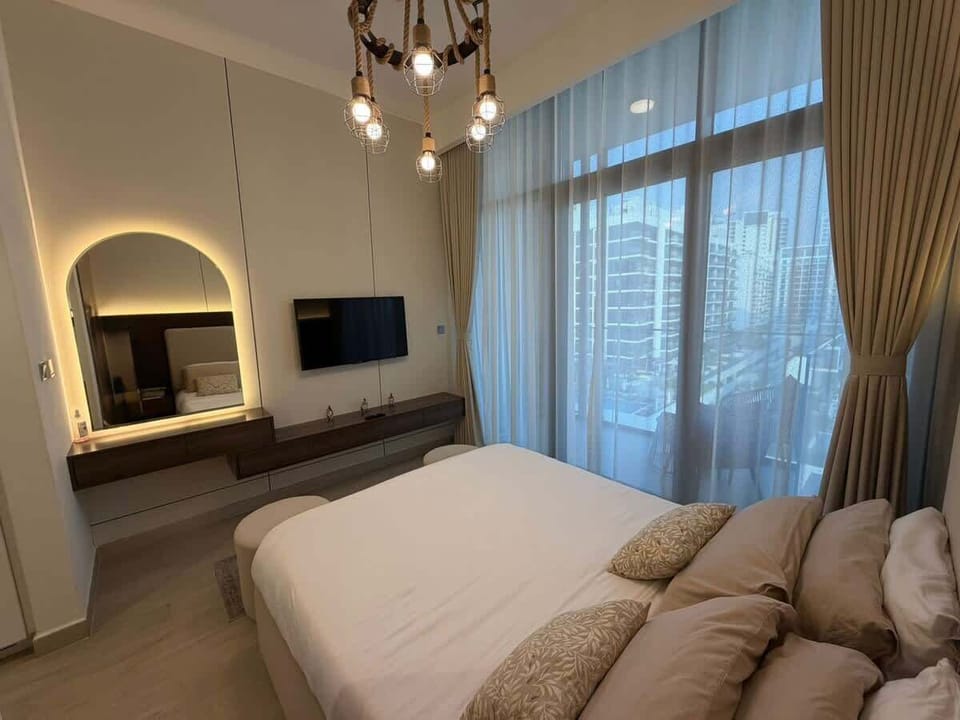 Bedroom with Smart TV and cozy ambiance