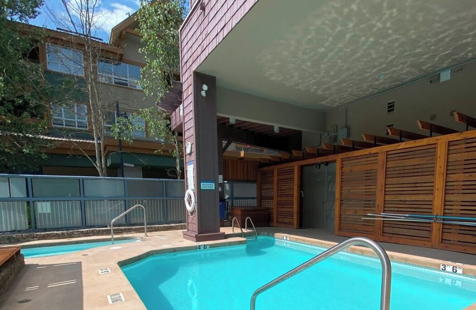 Enjoy the steamy hot tub and heated plunge pool.