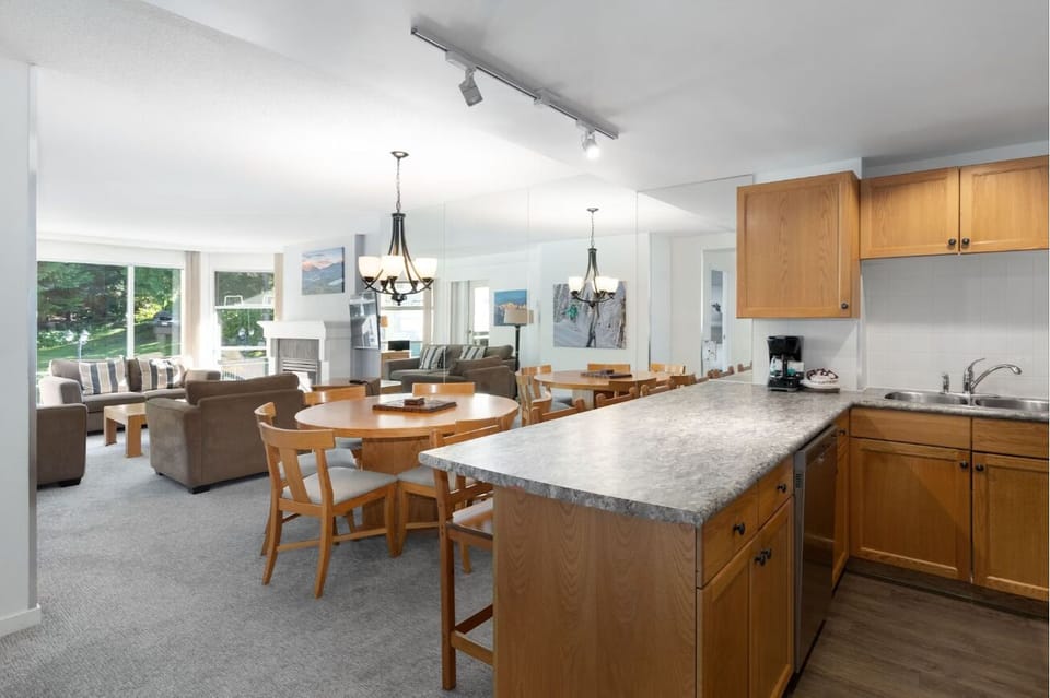 Cook up easy meals in the open, family-friendly kitchen.
