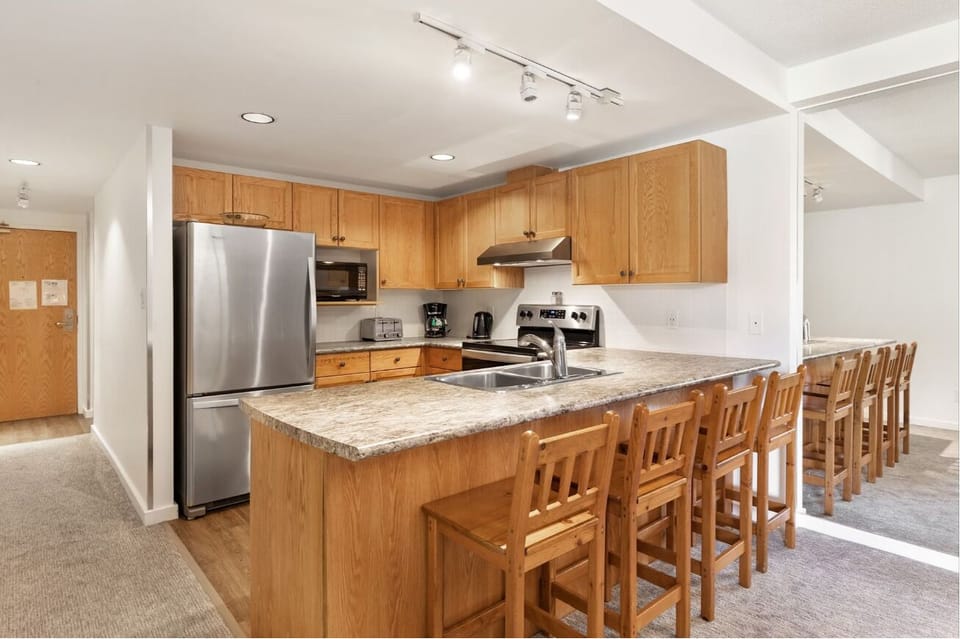 Cook together at the oversized island with plenty of seating.