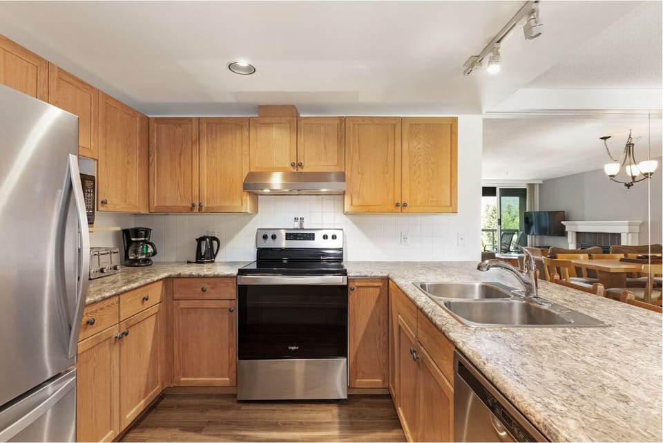 Cook together in the bright kitchen with generous counter space.
