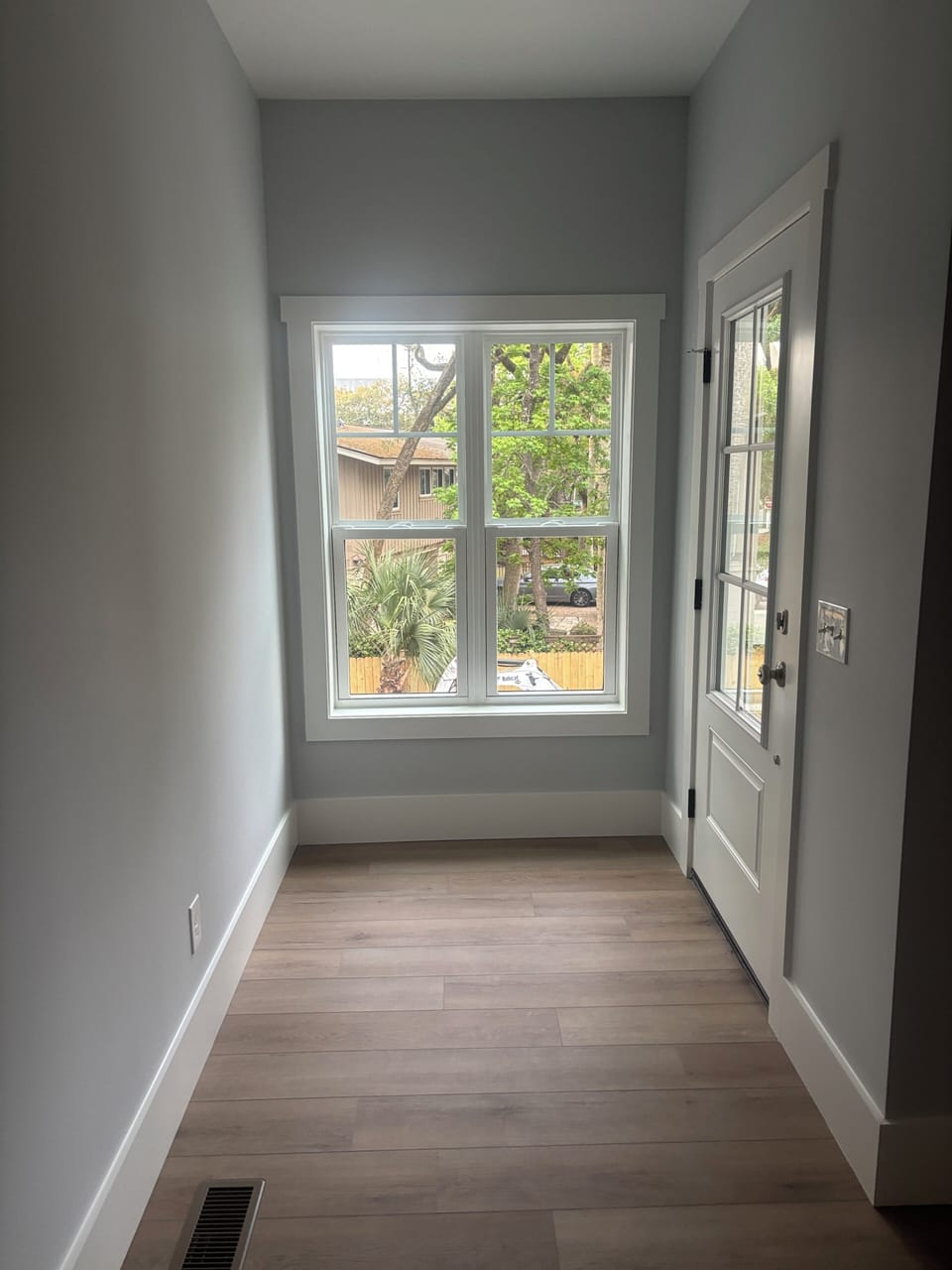 Light filled front entryway into home.