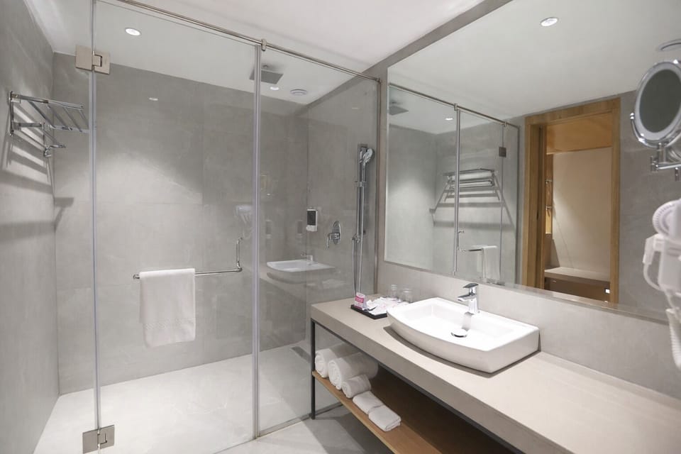 Classic Room, City View | Bathroom | Hair dryer, towels, soap, shampoo