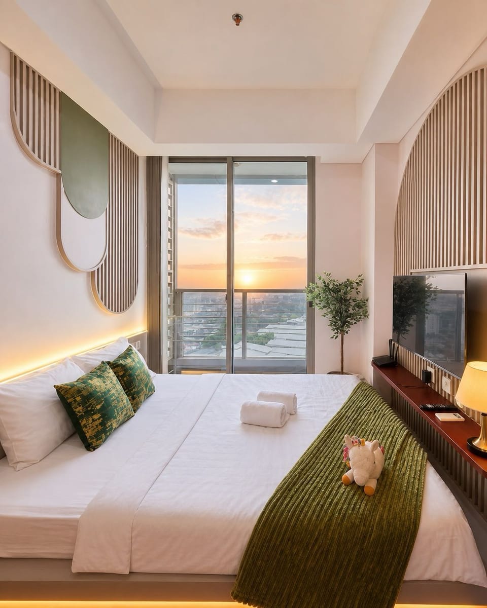 Apartment, 2 Bedrooms, City View | Desk, iron/ironing board, free WiFi