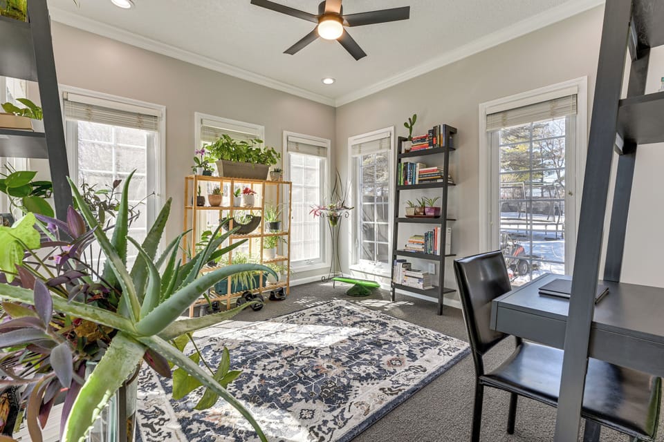 Sunroom | Desk | Books | 1st Floor