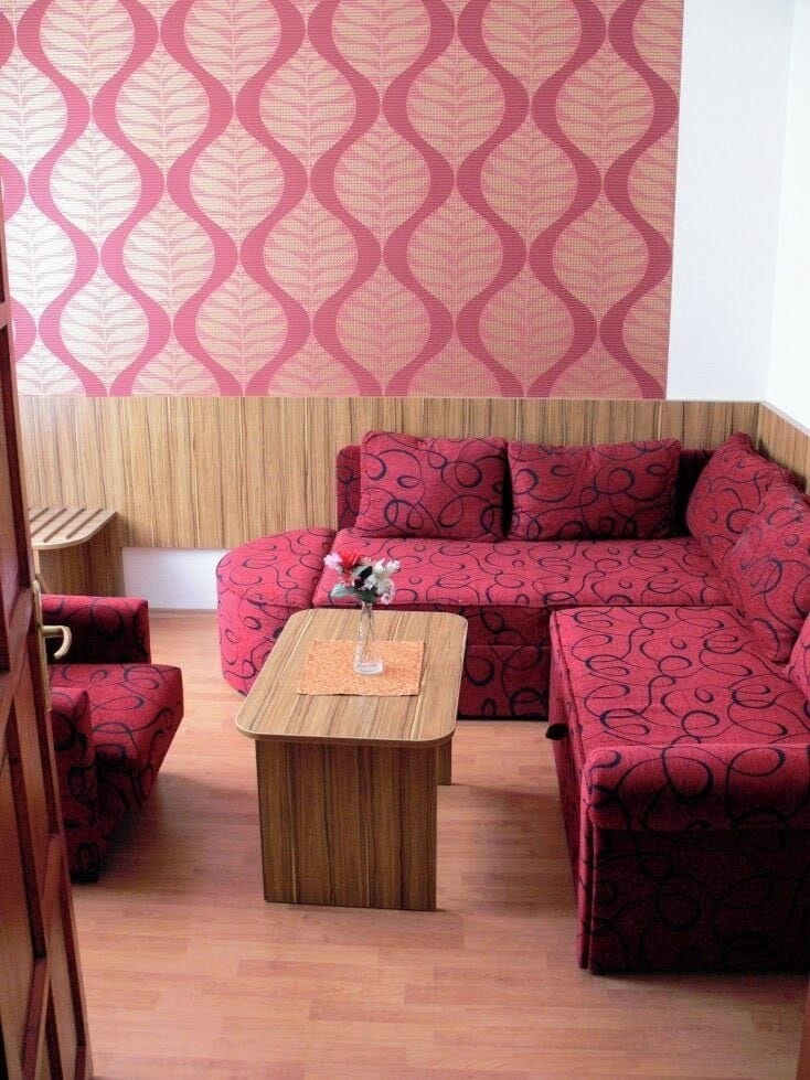 Basic Double Room | Living area | 50-cm LCD TV with cable channels