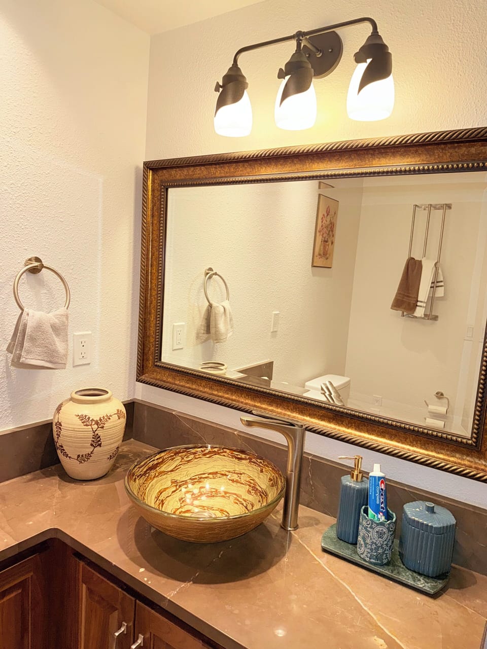 master bathroom with bidet toilet and spacious walk-in shower