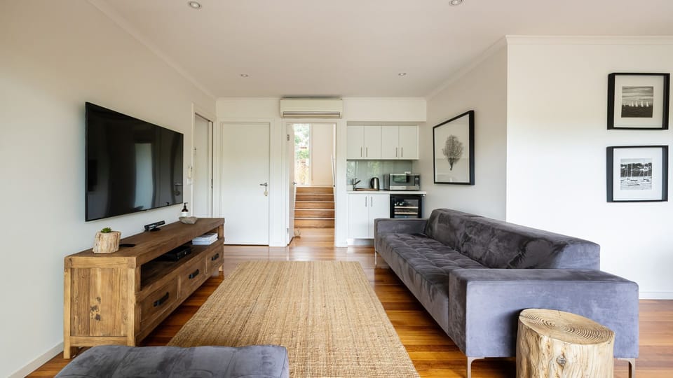 Living area with smart TV