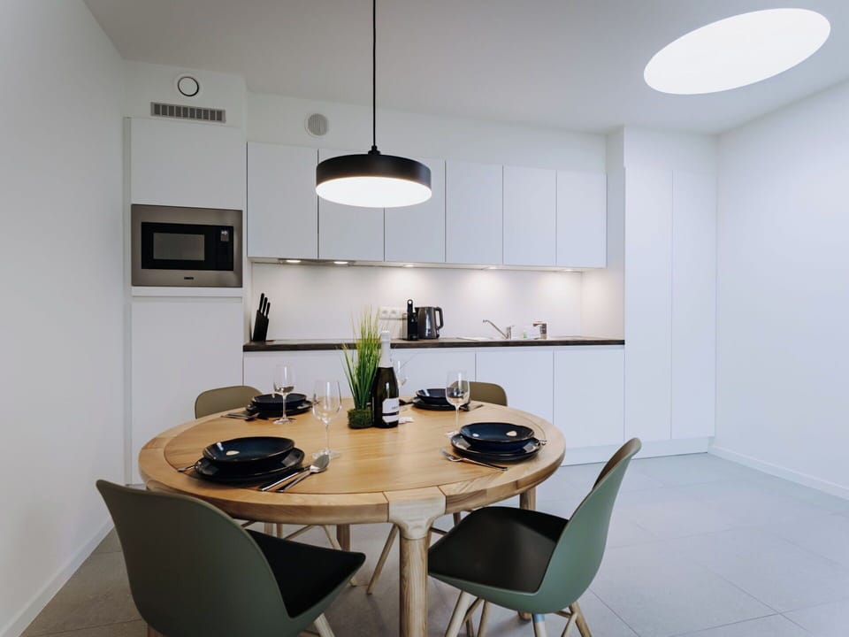 Furniture, Interior Design, Light Fixture, Flooring, Ceiling, Wood, Table, Lighting, Floor, Room