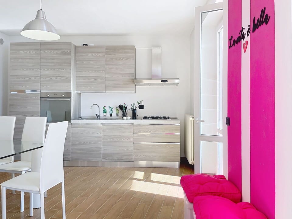 Furniture, Interior Design, Flooring, Floor, Wood, Room, Kitchen, Chair, Lighting, Home