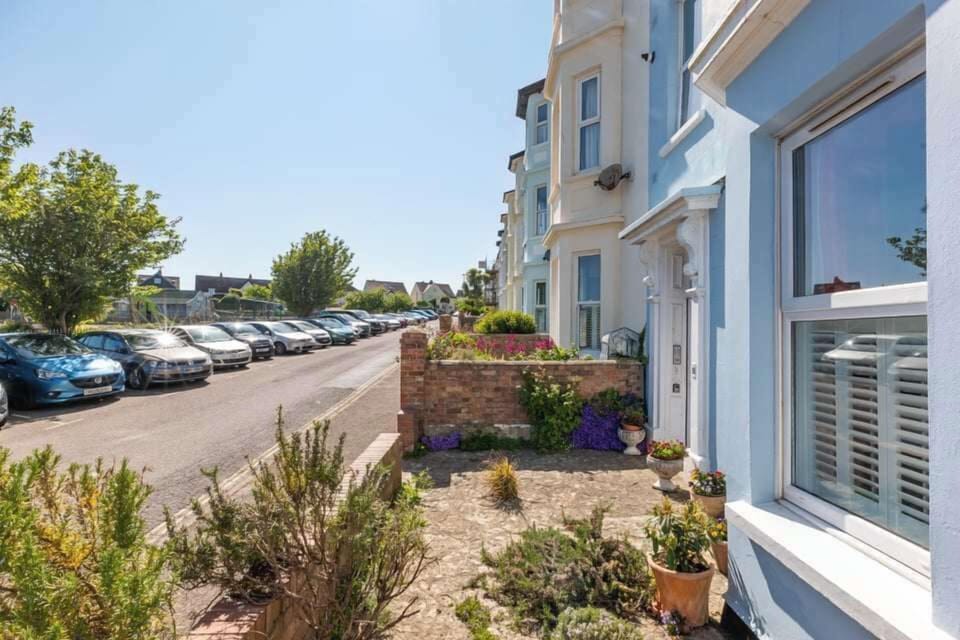 A street-level view of The Bowling Green, right in the heart of Seaton and close to the sea
