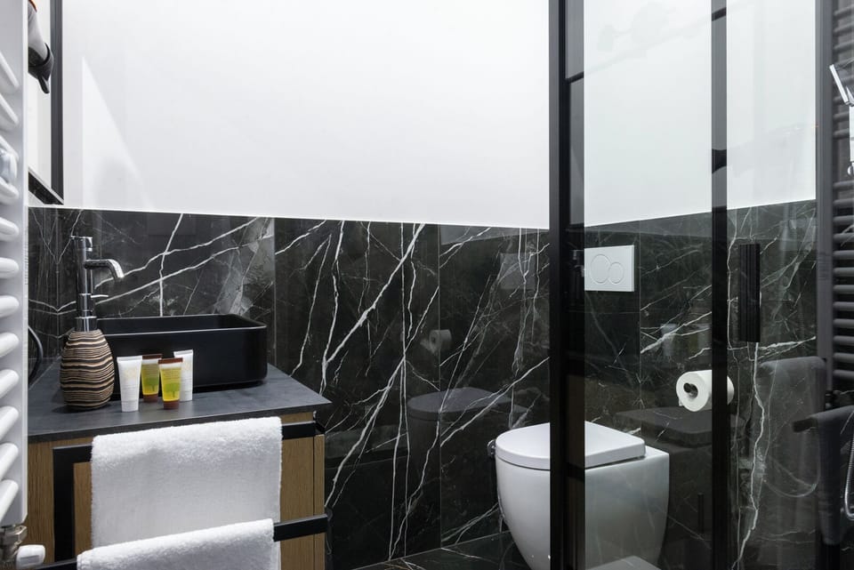 Comfort Triple Room, 1 Queen Bed with Sofa bed | Bathroom | Shower, free toiletries, hair dryer, bidet