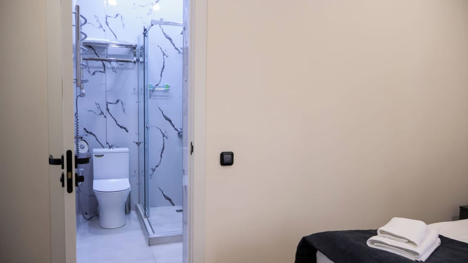 Standard Double Room | Bathroom | Slippers, towels, soap, shampoo
